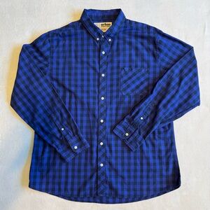 Urban Pipeline Shirt Men’s Sz XXL  Button Down Purple Long Sleeve Check Gingham